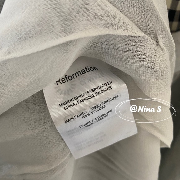 Reformation Bandit Dress in April Check - Picture 7 of 7